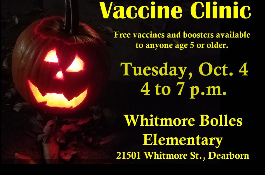 COVID vaccine and booster clinic set for Oct. 4 at Whitmore Bolles