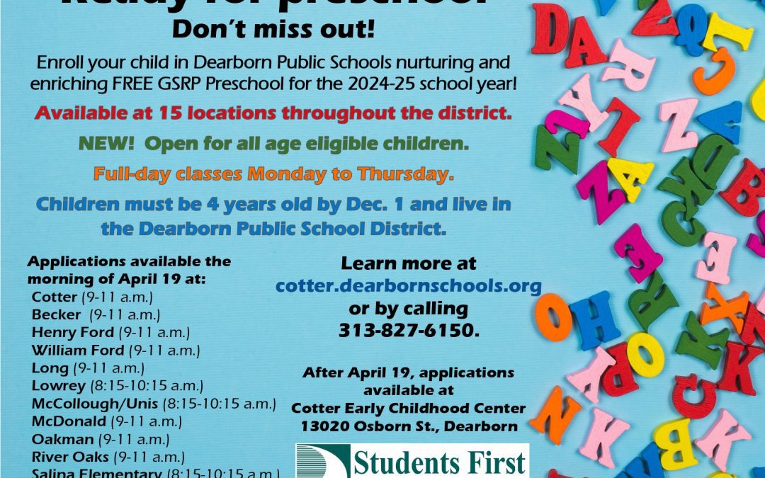 Enrollment for free preschool starts Friday (April 19)