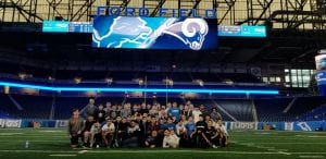 Bryant Football Team Visits Ford Field