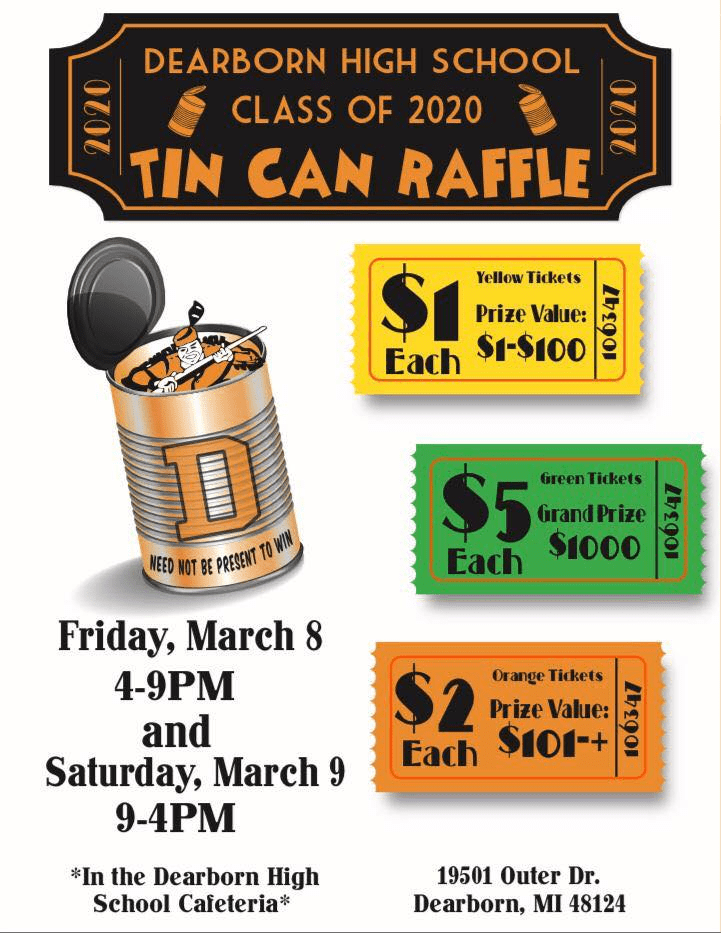 Tin Can Raffle – DHS Class of 2020