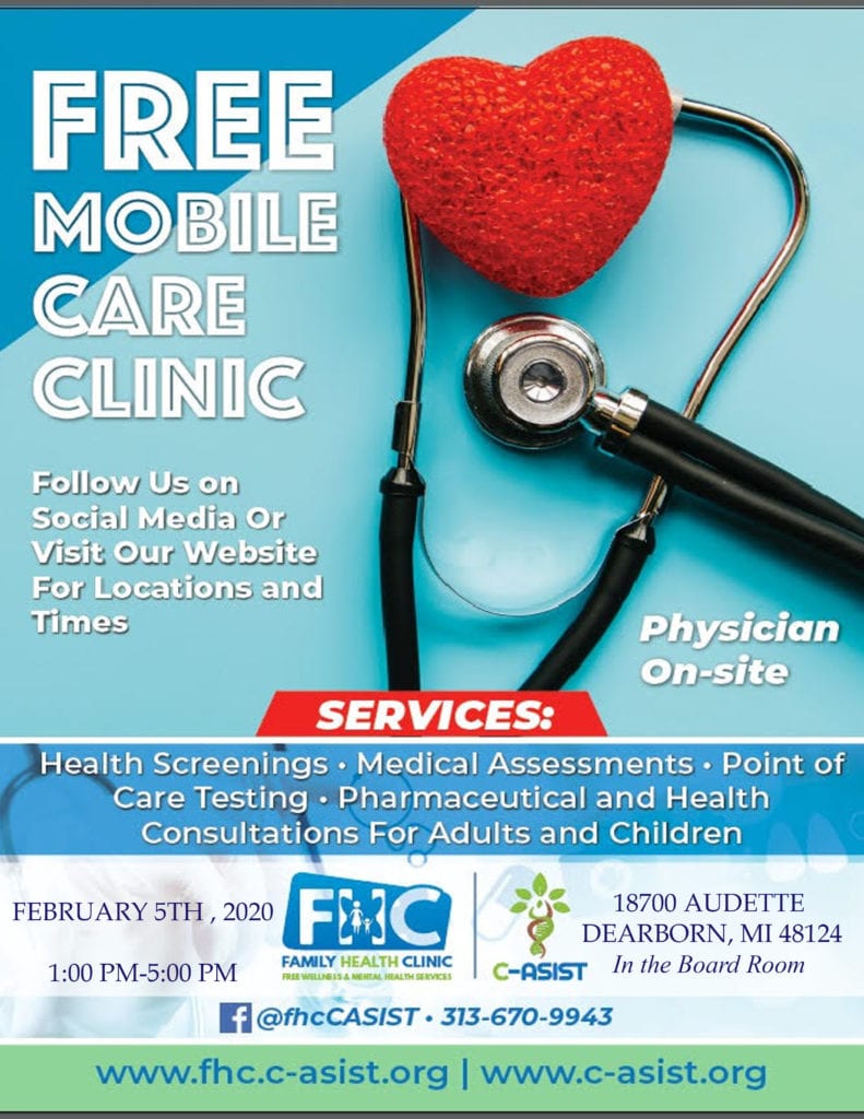 Free Mobile Care Clinic 2/5/20