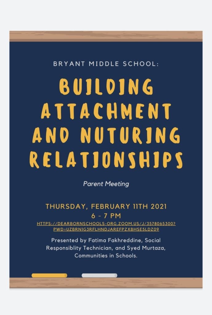 Building Attachment and Nurturing Relationships Parent Meeting 2/11