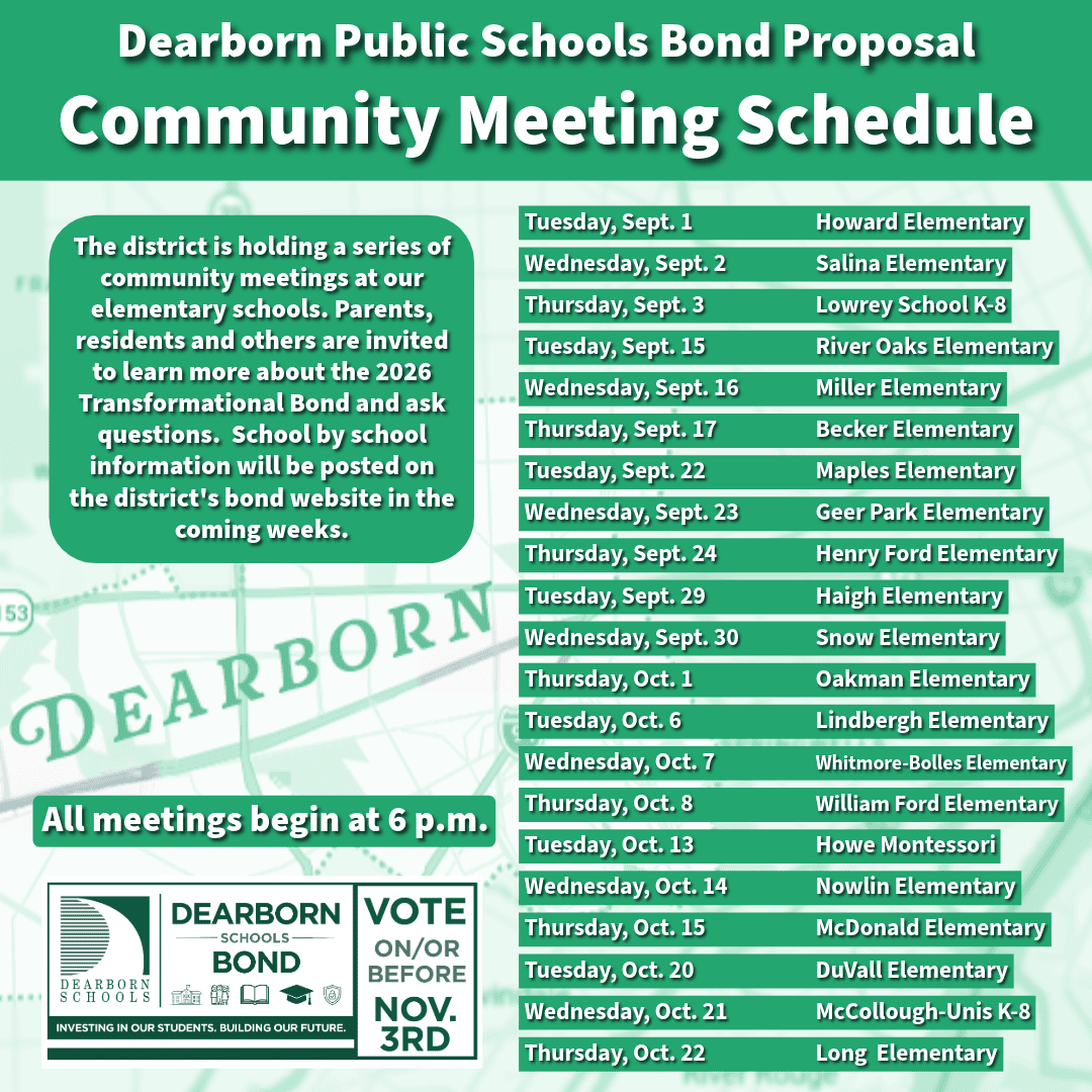 Community meetings scheduled to provide bond information