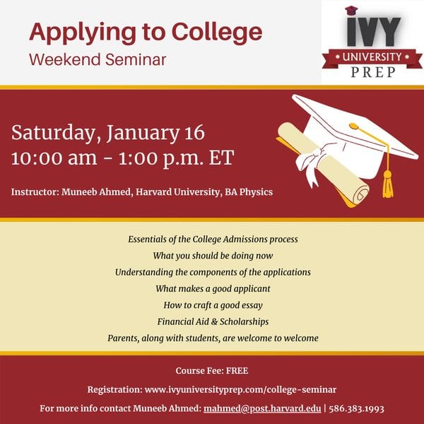 How to apply to college webinar