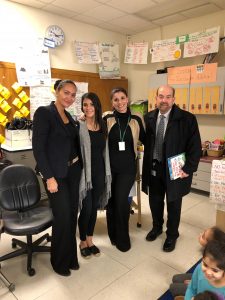 Lowrey Principal Rima Younes, Mrs. Hamid, Mrs. Mokdad and Mayor O'reilly from left to right