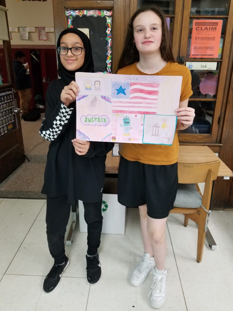 6th Grade Class Representatives & Constitution Day Posters in Mrs. Hassnah Sobh’s Social Studies Class!
