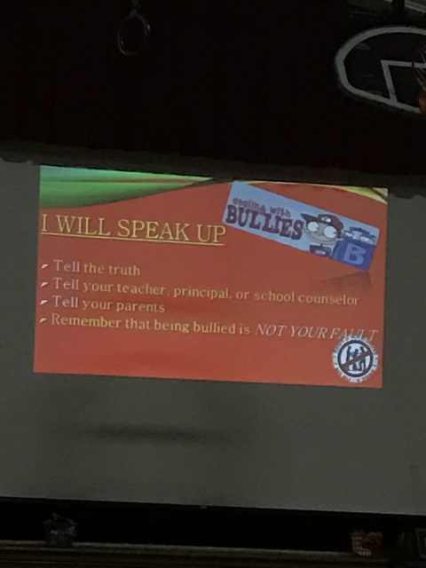 No Bully Zone Assembly At Maples