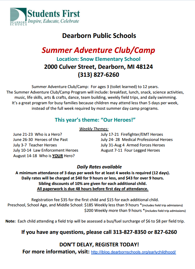 Summer Adventure Club/Camp