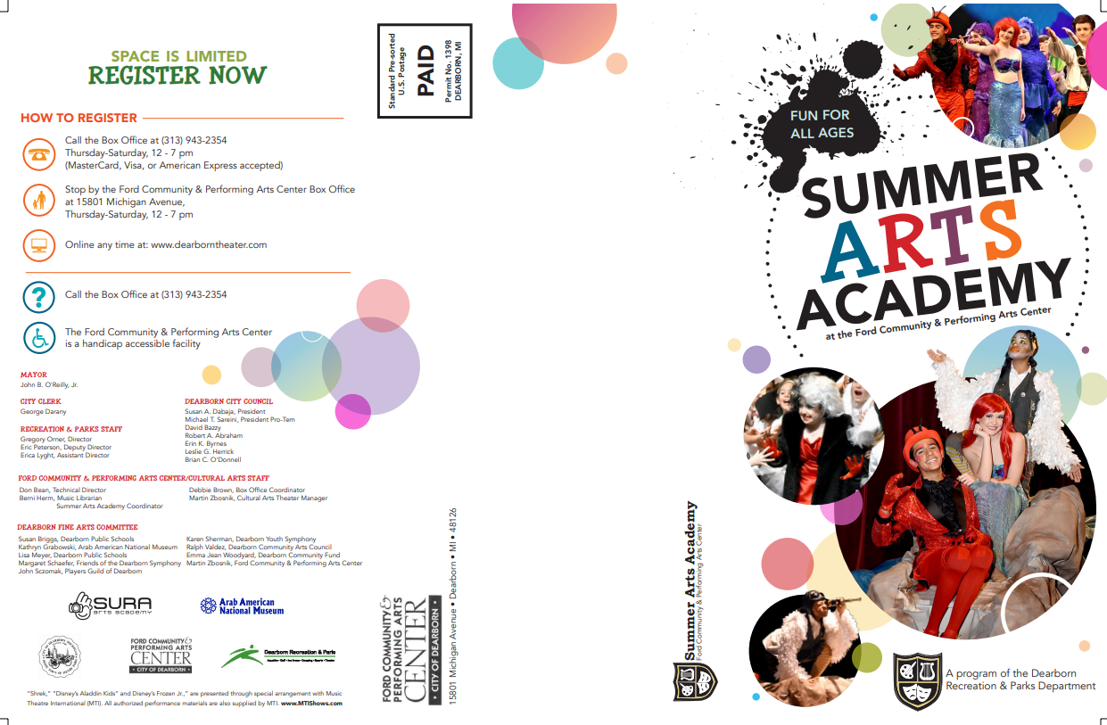 Summer Arts Academy at the Ford Community & Performing Arts Center