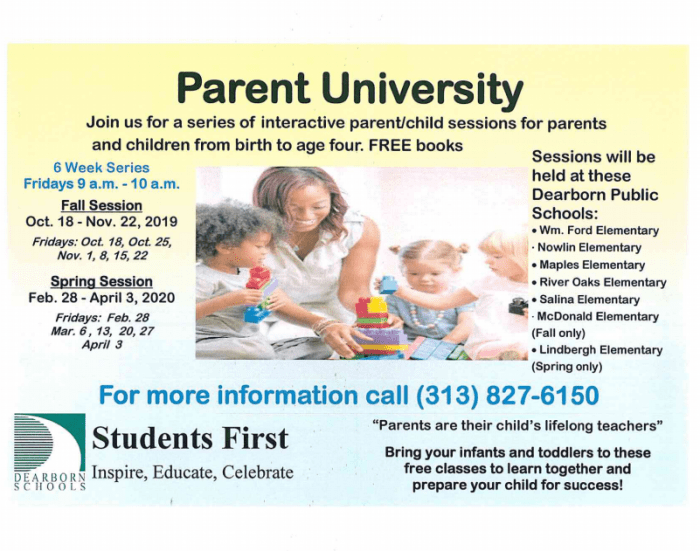 Parent University Sessions