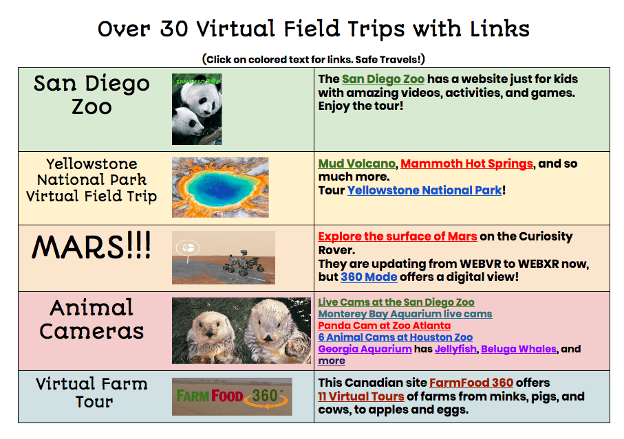Keep Yourself Busy with Virtual Field Trips!