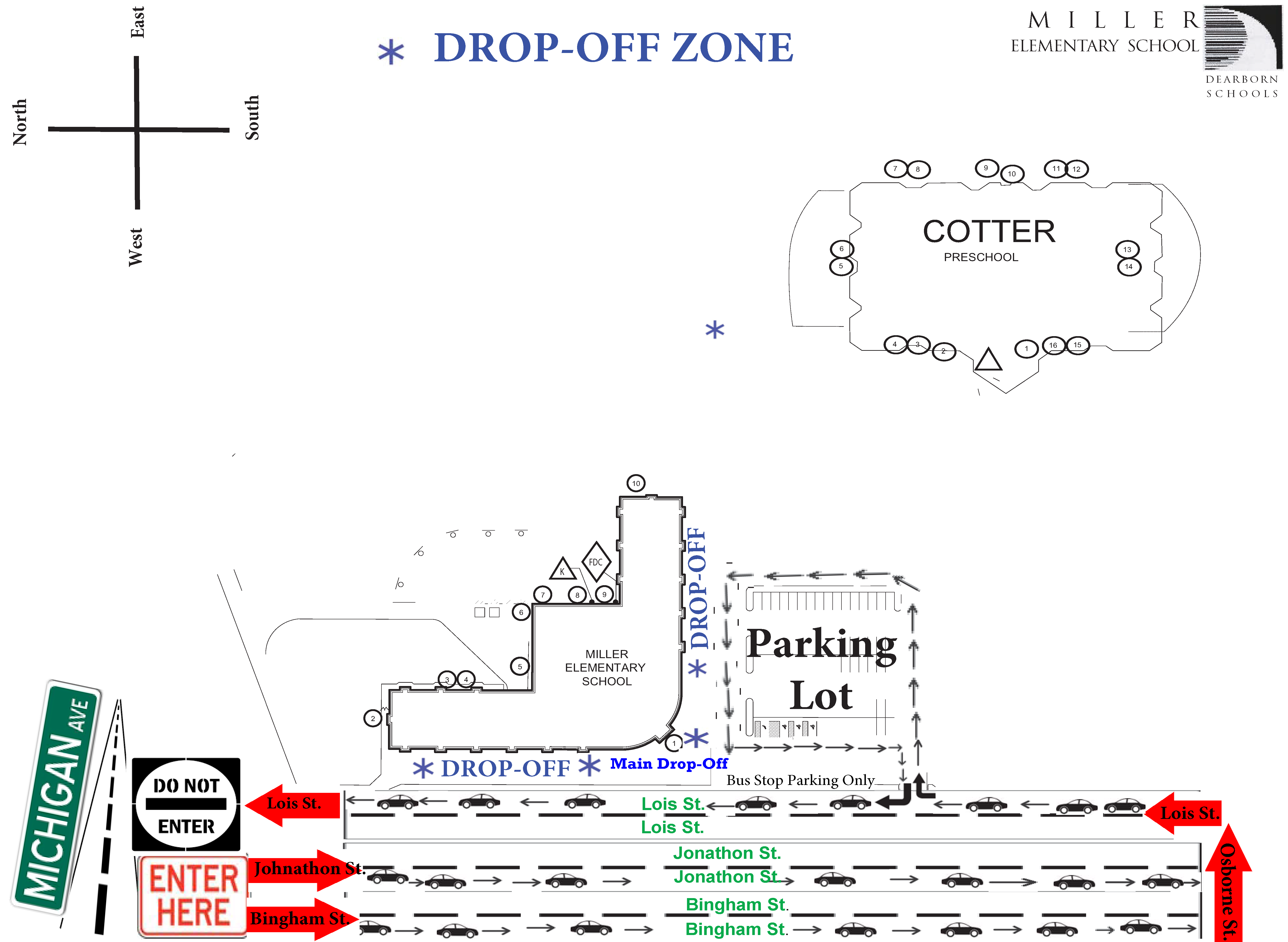 miller-traffic-drop-off-and-pick-up-map