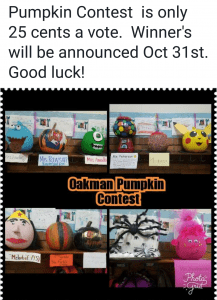 Pumpkin Contest Tomorrow