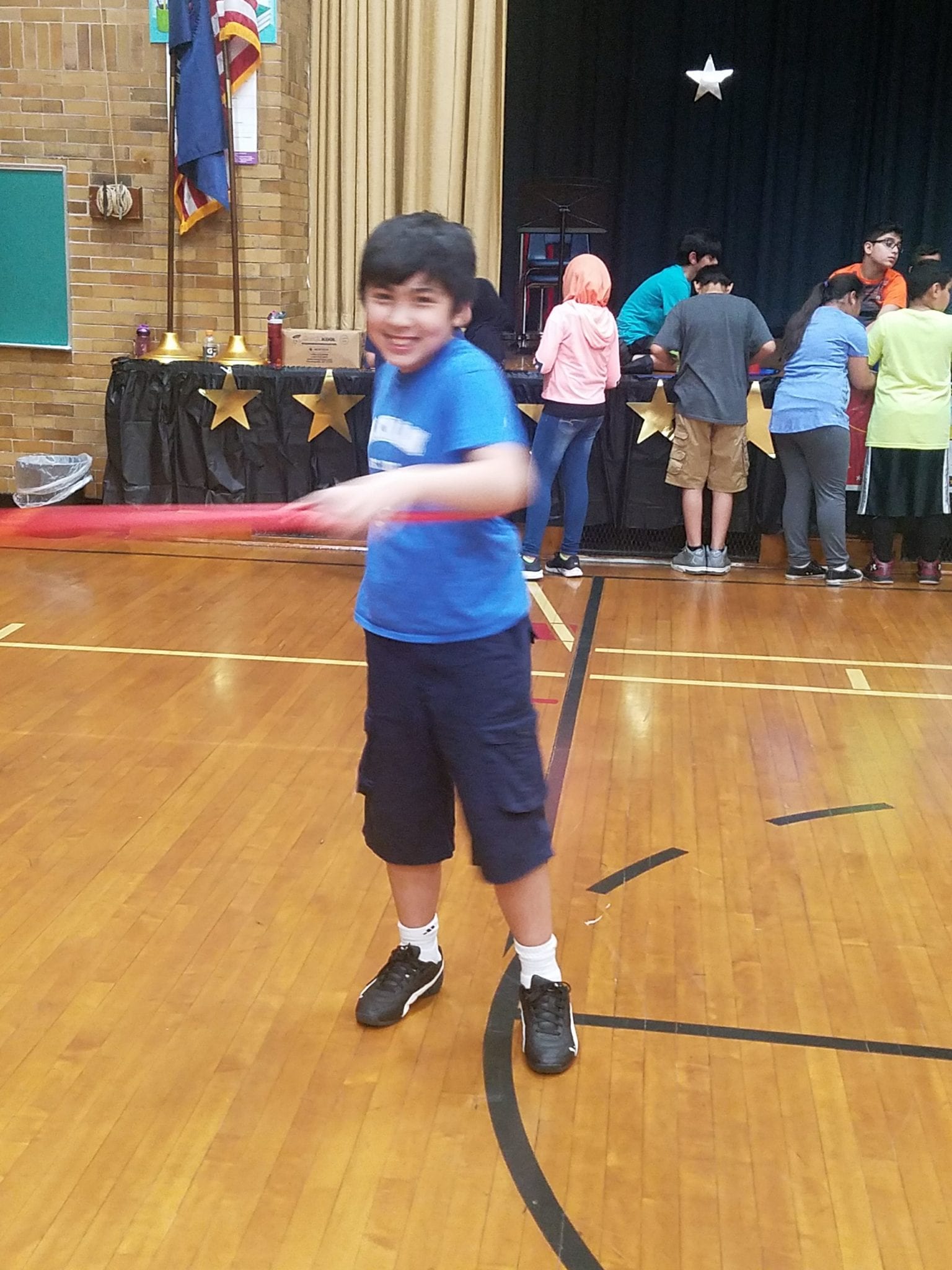 5th grader hula hooping