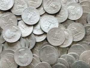 Pile of quarters