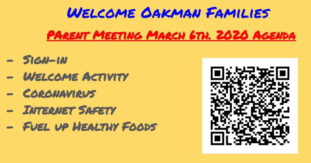 Parent Meeting March 6, 2020