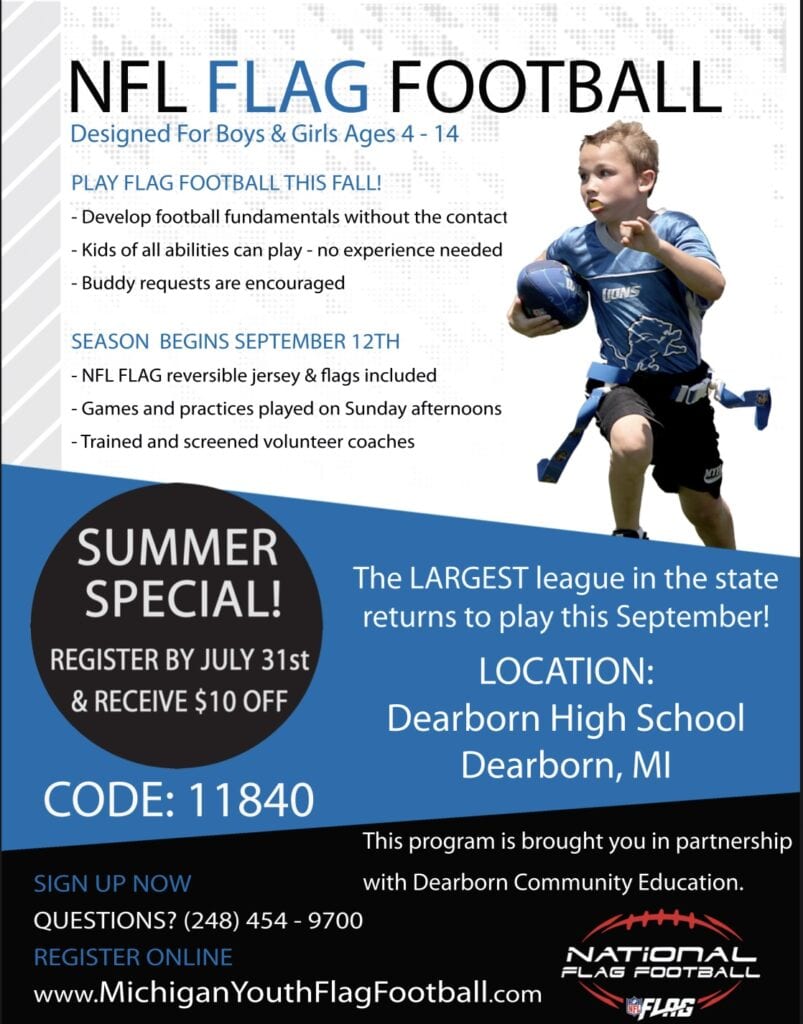 MICHIGAN - Kids Flag Football Registration