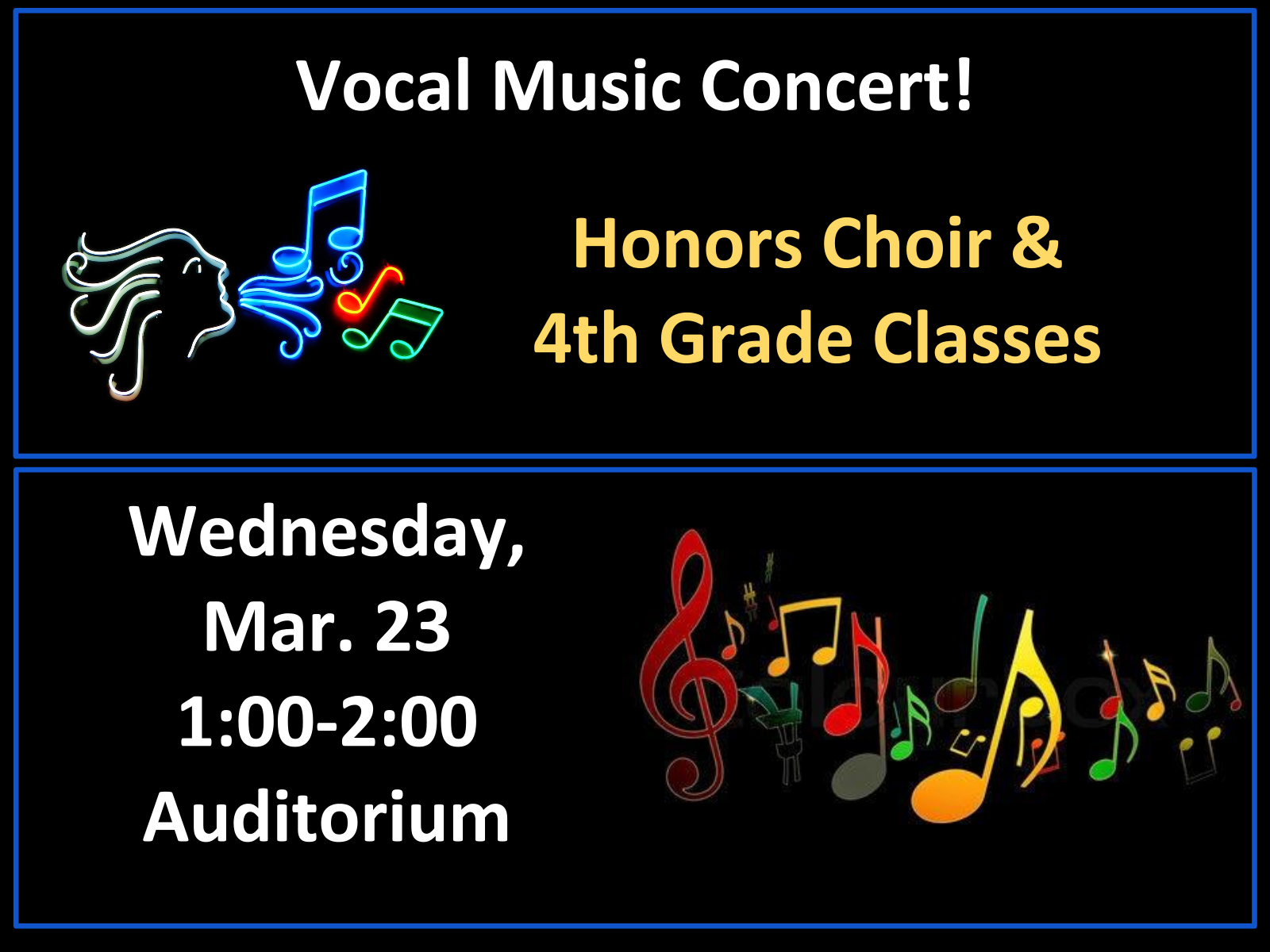 4th Grade & Honors Choir Vocal Concert