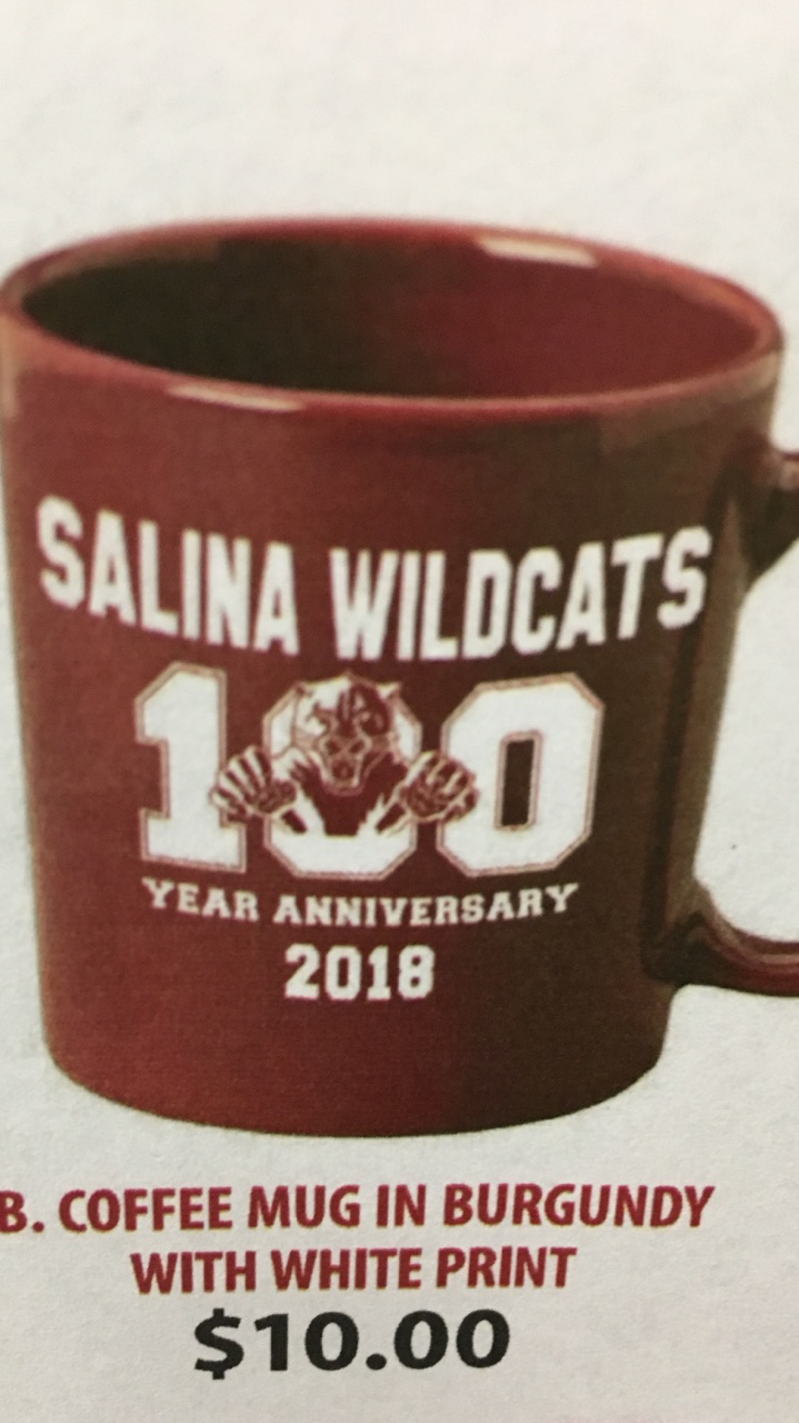 Salina Mugs have arrived! You can purchase one from Mary in the main office.