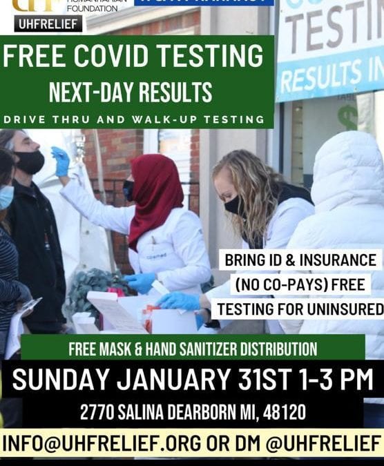 Free COVID Testing Today 1-3PM
