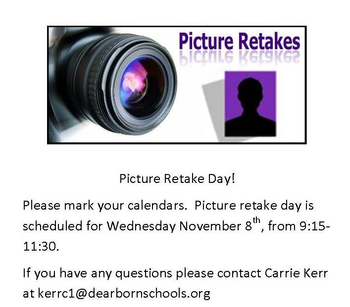 Picture Retake Day is Nov. 8