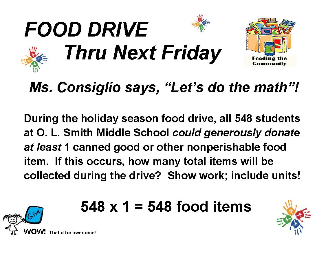 Food Drive at O.L. Smith