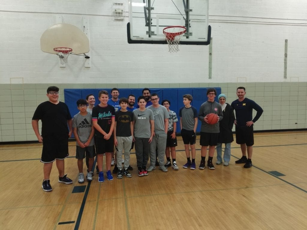 More pictures from the Staff vs. Fall Festival Winner – Griffin and Friends- Basketball Game as Vikings show great sportsmanship and make sure their principal made at least one of her attempted shots!