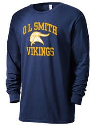 O L Smith Middle School Vikings SofSpun™ Men's 4.7oz Cotton Long ...