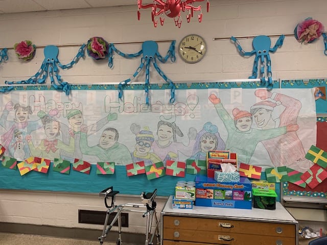 A mural by our staff depicting our students in true size!