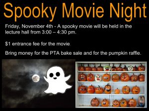 Spooky Movie Night is Friday