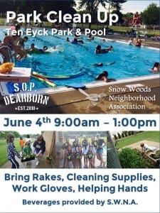 Ten Eyck Pool and Park Clean Up