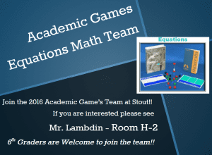 The Academic Games are Back