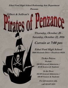 EDSL Proudly Presents The Pirates of Penzance: Oct. 20