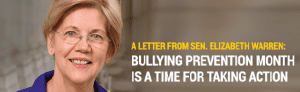 A Letter from Sen. Warren about Bullying Prevention