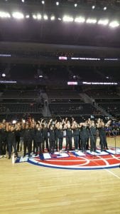 Stout Choir Perform at Detroit Pistons Game