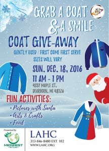 LAHC Grab a Coat & a Smile Event: Dec. 18, 2016