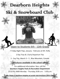 Dearborn Heights Ski @ Snowboard Club: 6th – 12th Grades