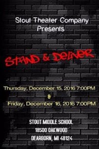 STC Proudly Presents Stand and Deliver: Dec. 15, 16