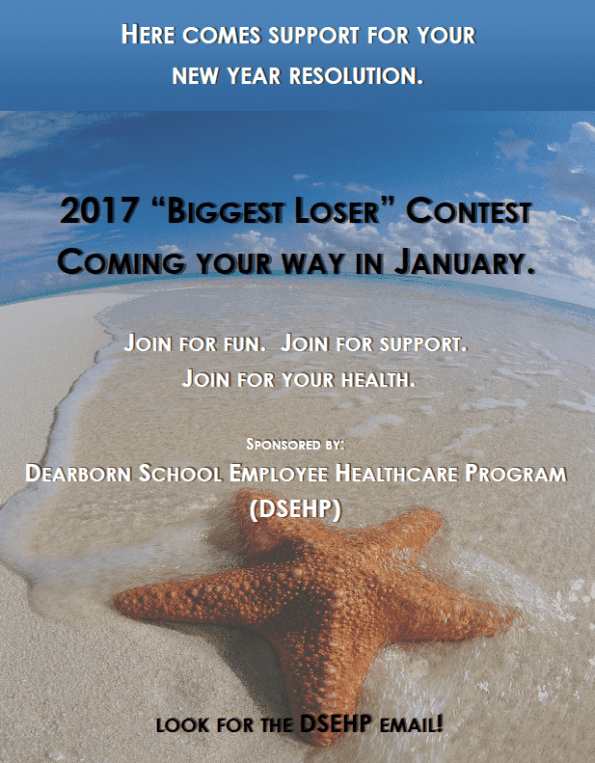 Biggest Loser Contest: January 2017