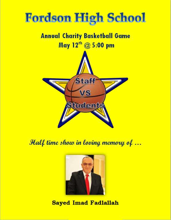 Fordson Annual Charity Basketball Game: May 12