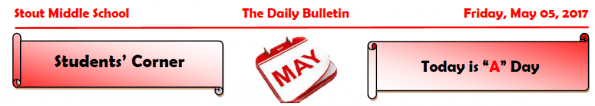 Friday May 05, 2017 Stout Daily Bulletin