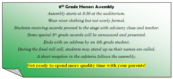 8th Grade Assembly 2017