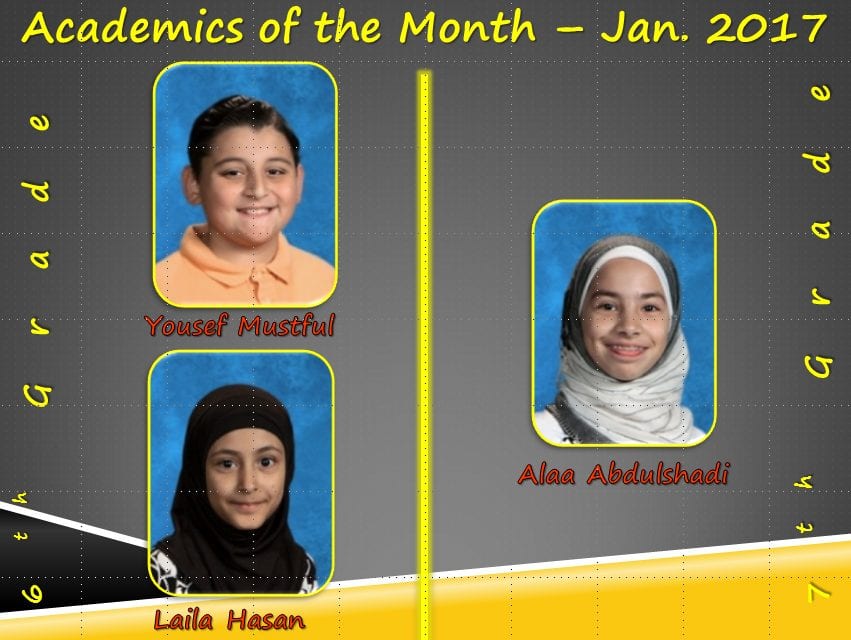 January 2018 Academics of the Month