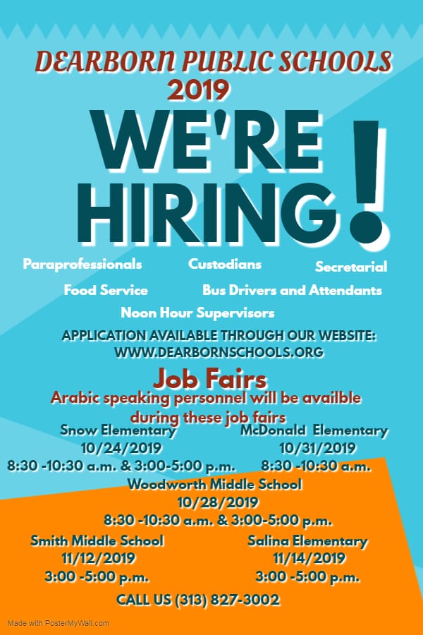 Job Fairs held by Dearborn Public Schools