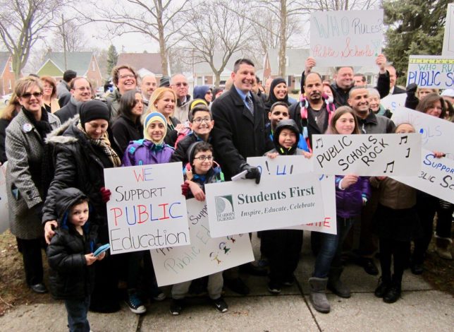 Unity event at ASC to support Public Education, promoted by the American Federation of Teachers(AFT), the Dearborn Federation of Teachers(DFT), the Dearborn PTA Council, and Dearborn Public Schools.