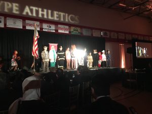 Hype awards students providing a program on stage