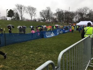 at ford field a fence and rain