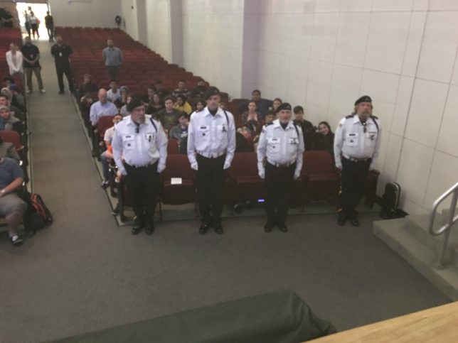 Veterans in the auditorium at DHS