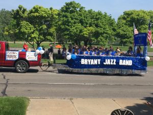 Bryant Jazz band playing in the parade. 