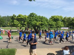 Student band playing at the parade. 